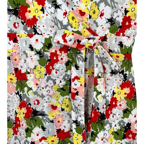 Likely Dress Vera floral faux wrap sleeveless size 10